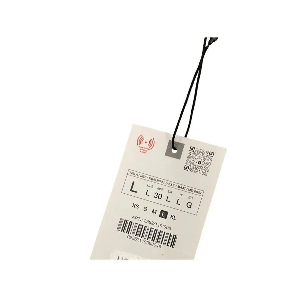 Zara Womens Midi Dress L Green Printed Satin Effect Short Sleeve 2362/119 NWT - Picture 5 of 15